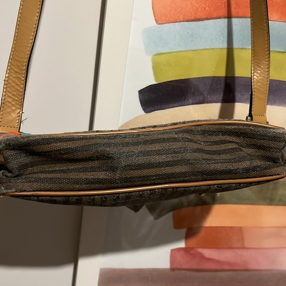 Vintage FENDI Pequin Stripe Canvas Crossbody Shoulder Bag! AUTHENTIC LUXURY - Picture 13 of 17